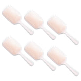 Kuber Industries Hair Brush | Bristles Brush | Hair Brush with Paddle | Detangles Hair Brush | Suitable For All Hair Types | Hair Brush Styling Hair | Pack of 6 | XH45BGE | Beige